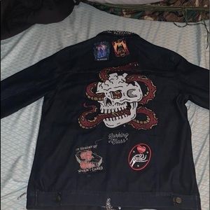 jean skater/punk jacket sketchy tank